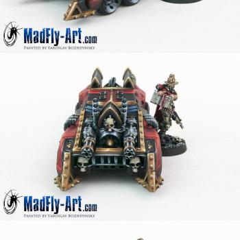 Female Inquisitor with Battle Car by MadFlyArtStudio