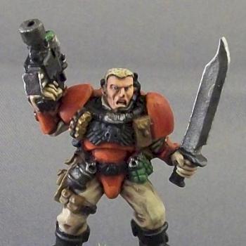Blood Angels Scout by redbristles
