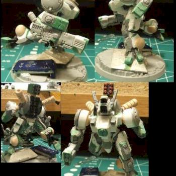 Tau XV82 Prototype Shas'O battlesuit (work in progress) by weaponzero