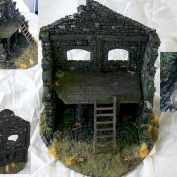 Two Story Tudor Style Ruin by battlescenerylady