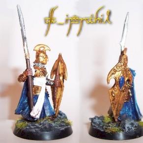 Highelv with Spear and Shield by Imrahil