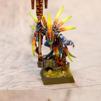 Lizardmen Skink Priest by inakue by inakue