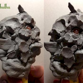 Deep One Bust work in progress by Scibor