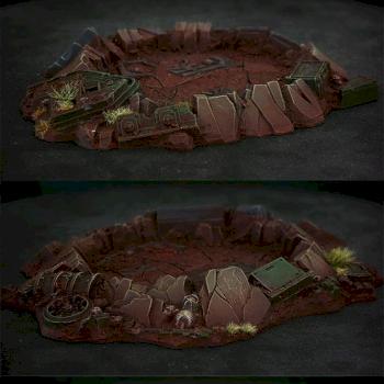 Quake Cannon Craters by War and Paint
