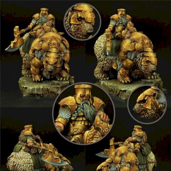 Dwarf Warrior on War Bear 2 by Scibor