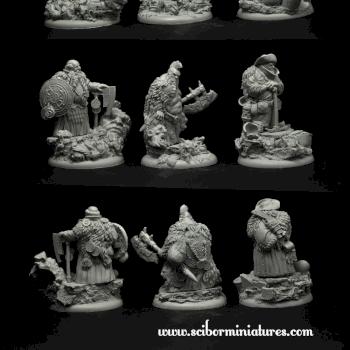 Dwarves 54mm by Scibor
