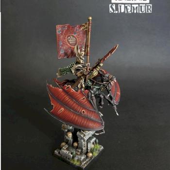 Dark Elves BSB on Dark Pegasus by siny lemur
