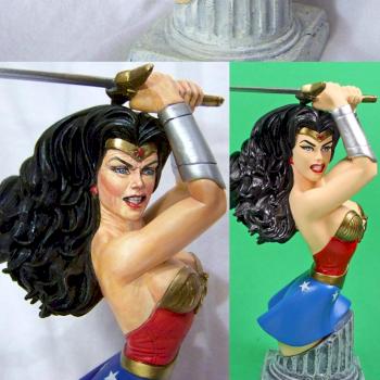 REPAINT- Hippolyta as Wonder Woman Bust DCDirect by danhochi