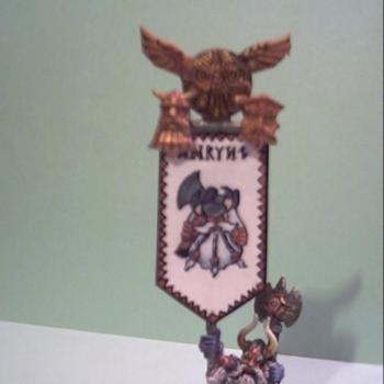 dwarf army standart bearer by wolfenparey