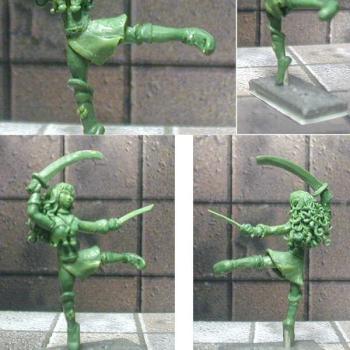 first sculpted mini ever : Telisia , elf assassin by Dark Schneider123