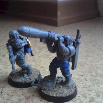Cadian Anti-aircraft team by Guerillia