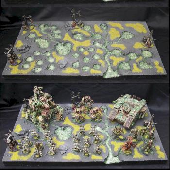 Nurgle Chaos Space Marine Presentation Board by rumplemaster