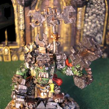 Ork Big Mek with Bosspole by hermano_rudos