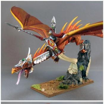 High Elves Lord On Dragon by Miniature Art Studio