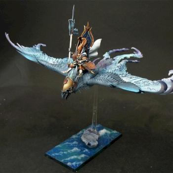 High Elves -Frostheart Phoenix with Caradryan by thefigurecorner