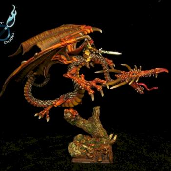 Wood elf dragon by HellfireStudio