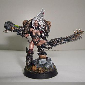 Female Chaos Space Marine by M1keN