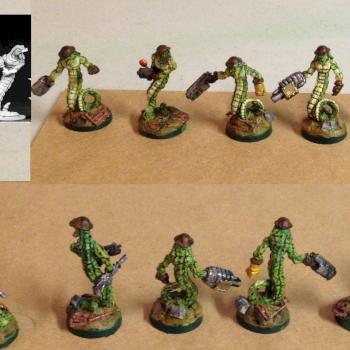Fantasy Snakemen converted to Sci-Fi Snake Troops by Byteknight