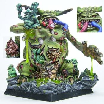 Great Unclean One and Nurglings by QiaoZhong