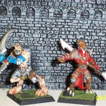 the first two wolfen for my warband by cpd