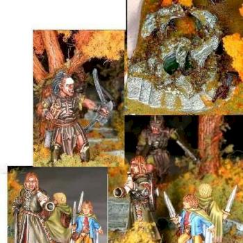 Ambush at Amon Hen - The Death of Boromir by aku djinn