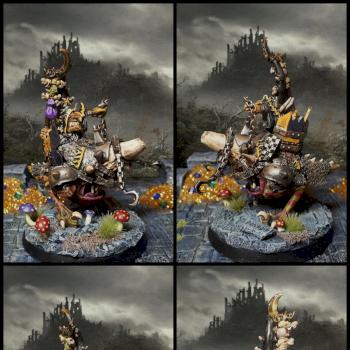 Moonclan (night goblin) Shaman on great squig by Maho