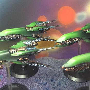 Four PHR frigates from Dropfleet Commander by bazzalisk