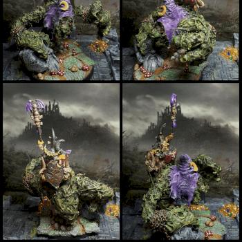 Moonclan Shaman on giant gas monster by Maho