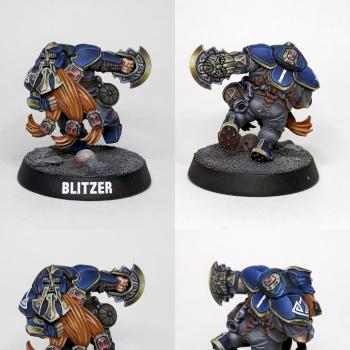 Bloodbowl Dwarf Giants blitzer by Horlunov