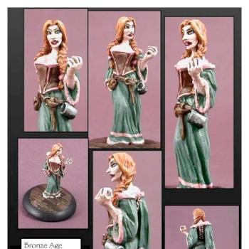 bronze age minis' bar wench by ALizardInCrimson