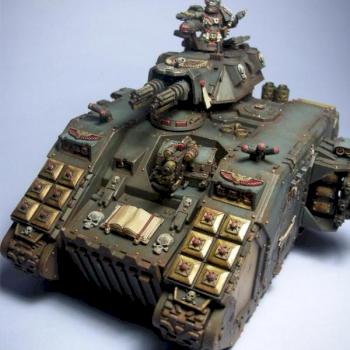 Landraider Crusader (ala Yellow One): Top & Back Views by jinn