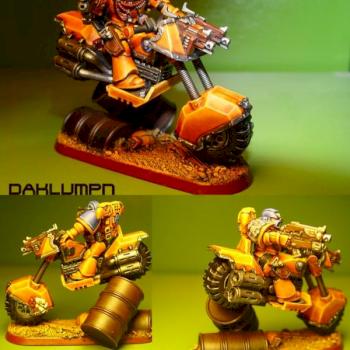 Space Marine Captain on Bike by DaKlumpn
