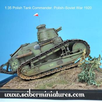 1:35 scale. Polish tank commander, Polish - Soviet War 1920 by Scibor