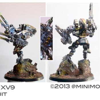 Tau XV9-4 Hazard Battlesuit by minimodelpaint