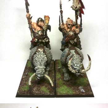 Ogre Kingdoms Mournfang Cavalry by Tema