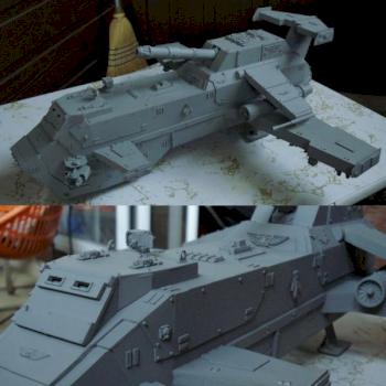 Scratch Built Thunderhawk with Primer by Theambit