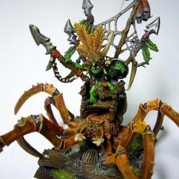 Goblin boss on spider by AlbertHK