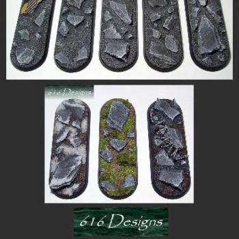 5 x scenic slate resin bike bases unpainted by E616