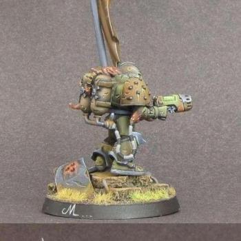 Chaos marines nurgle standard bearer by WhiteRavenFactory