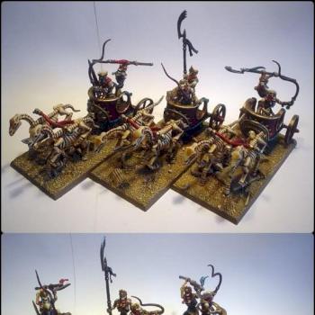 TOMB KINGS CHARIOT UNIT 1( front ) by WY ZNAWCA