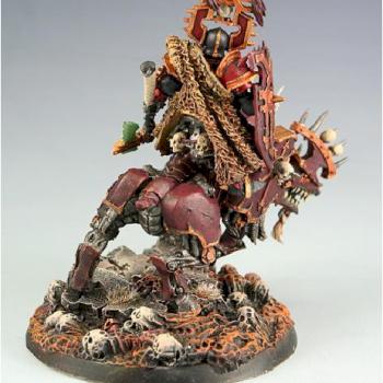 khorne chaos lord on juggernaut by bluemuma