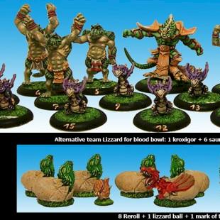 blood bowl - alternative full roster lizzardman team by borak
