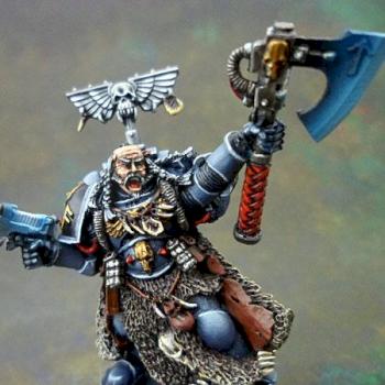 Space Wolves Rune Priest by malinek28