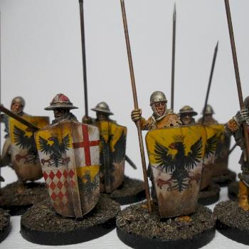 28mm Claymore Castings French/Italian/Genoese Pavisers by avalonindustries2040