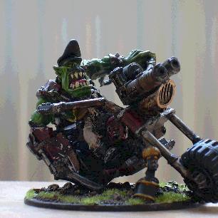 Ork Speed Freek Warboss on bike by Wolfsbane21