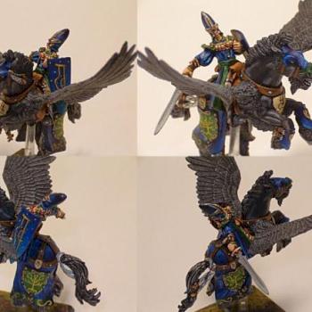 High Elf Prince on Pegasus by RaphaelAngelfire