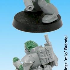 Space Wolf Scout with meltagun by zarms
