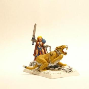 Blade Maiden with Sabretooth Tiger by Fantasybalthar
