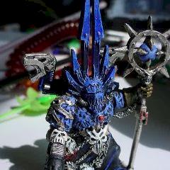 chaos sorcer with blue motiff by low budget hero