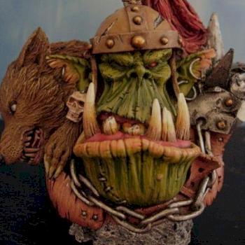 Orch Warlord Bust by mrdoodle